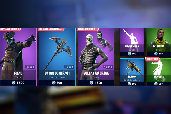 Boutique Fortnite 13 octobre